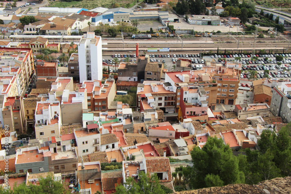 Rooftops of Sagunto from a bird's eye view
