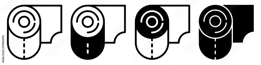 Toilet paper roll vector icon. towel flat line illustration sign. Hygiene symbol. wc logo. Toilet paper roll vector icon. towel flat line illustration sign. Hygiene symbol. wc logo.