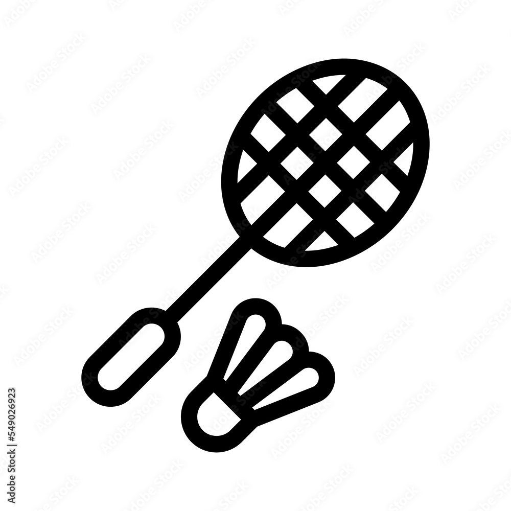 badminton line icon illustration vector graphic badminton line icon illustration vector graphic