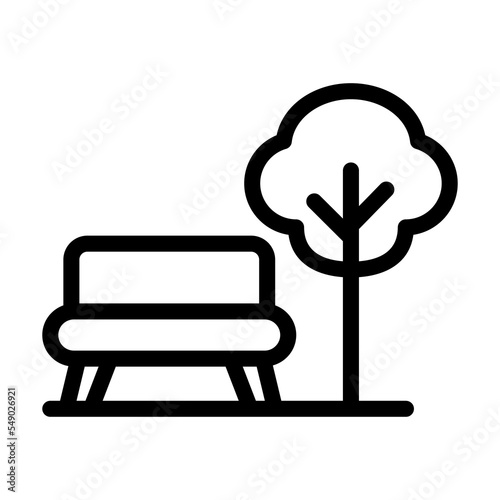 park line icon illustration vector graphic