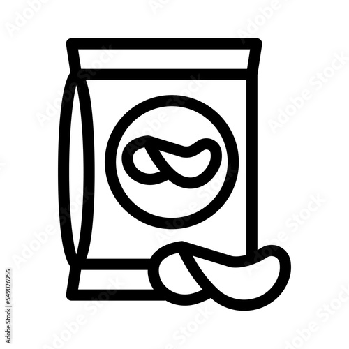 potato chips line icon illustration vector graphic