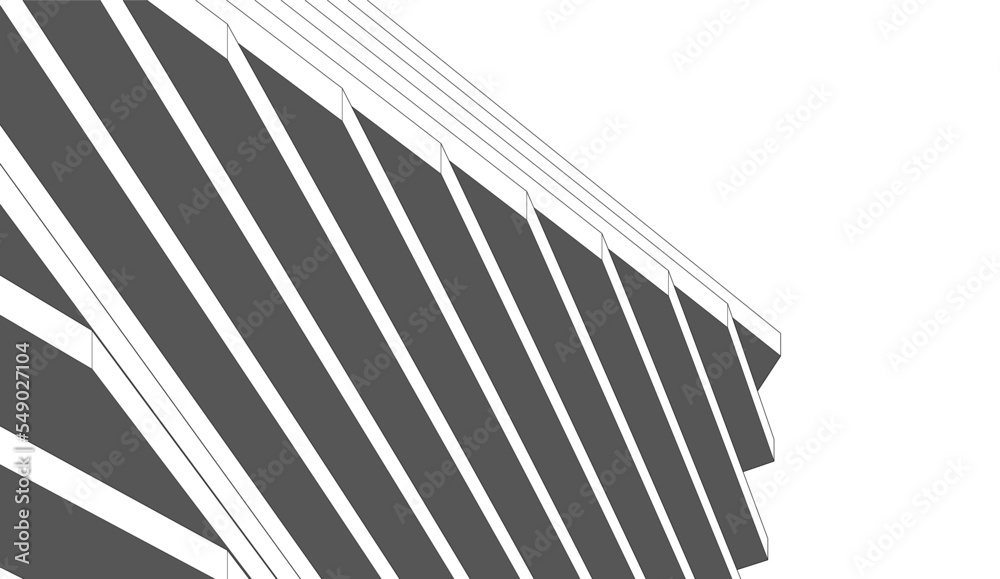 Abstract architecture vector 3d illustration Abstract architecture vector 3d illustration