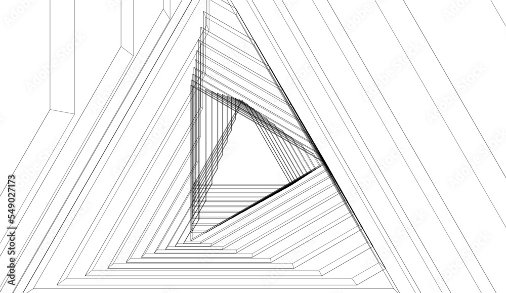 Abstract architecture vector 3d illustration Abstract architecture vector 3d illustration