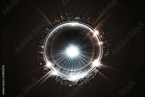 Illustration Of Transparent Digital Lens Flares White