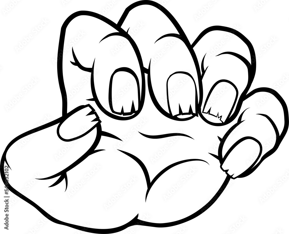 Monster Claw Cartoon Hand Monster Claw Cartoon Hand
