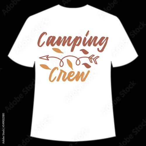 Camping crew Happy camping shirt print template, Happy  camper, Campfire, Camping Life, Geometric Mountains, Summer camping