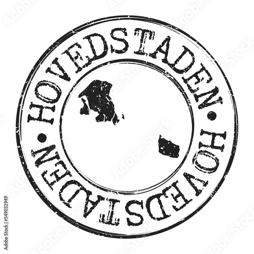 Capital Region of Denmark, Denmark Silhouette Postal Passport. Stamp Round Vector Icon Map. Design Travel Postmark.  photo