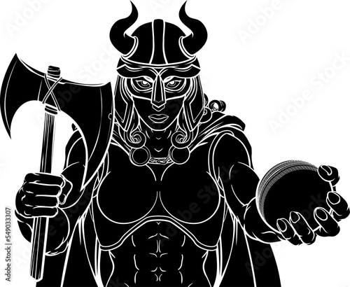 Viking Female Gladiator Cricket Warrior Woman photo