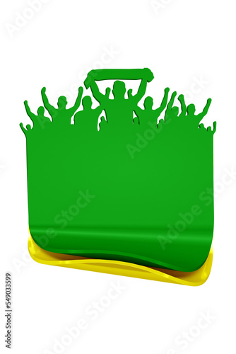 Box 3d azul Torcida de futebol