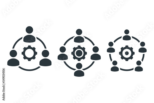 People group discussion. Illustration vector