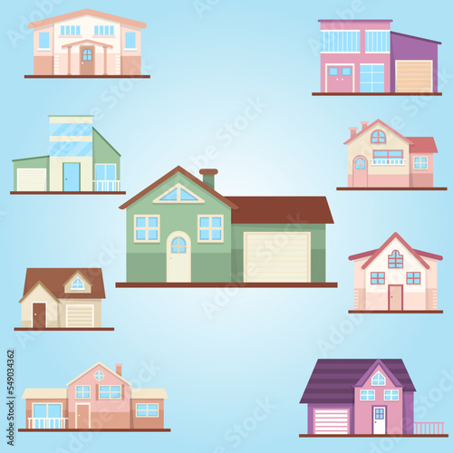 set of houses icons © enggar
