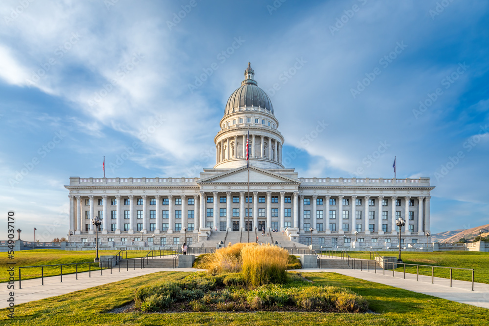The State Capitol of Utah in Salt Lake City on a sunny day