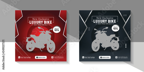 Bike service New Motorcycle sale Social media and Bike riding social media post and bike service template design