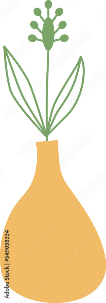 Aesthetic Plant In Vase Vector Design Aesthetic Plant In Vase Vector Design
