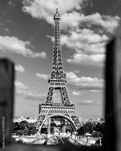 Fototapeta Naklejka Na Ścianę i Meble -  The Eiffel Tower in Black & White