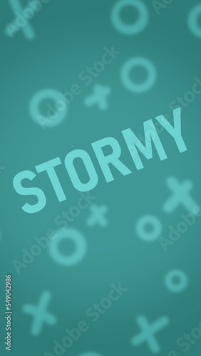 Teal Phone Wallpaper with Doodles and the name Stormy