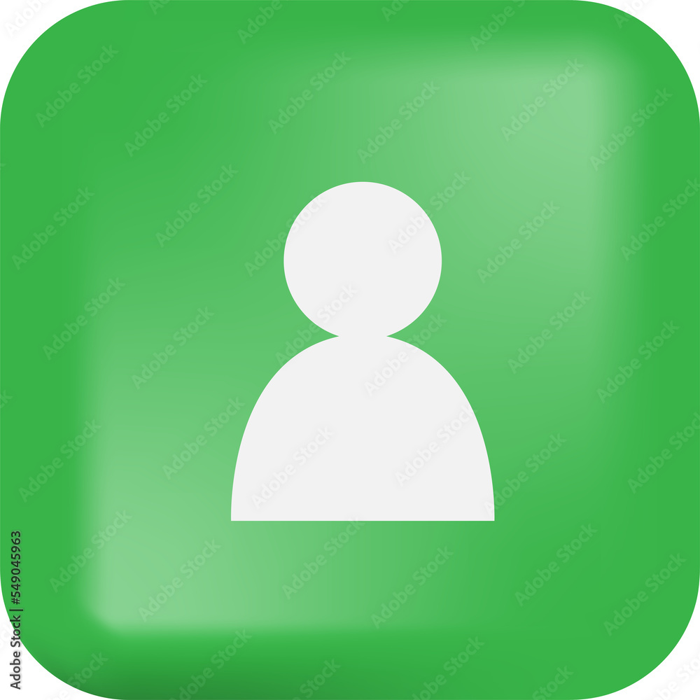 People or man icon on green button. People or man icon on green button.