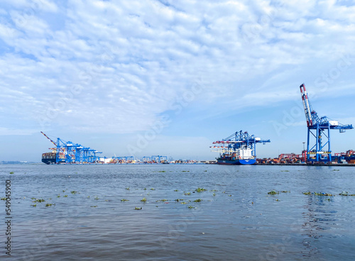 cargo ship in port
