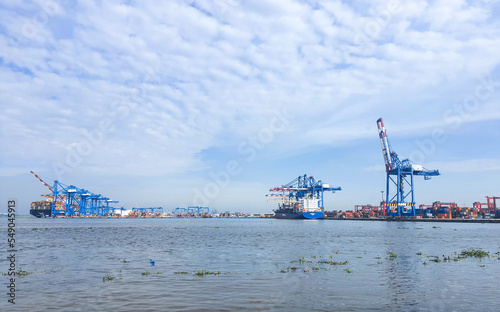 cargo ship in port