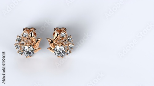 earring, ear ring, diamond, jewelley, fashion, accessory, gold