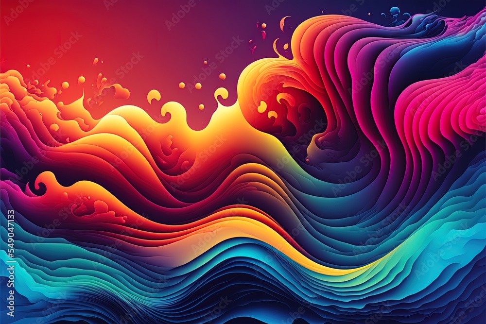 Wave Background Colorful Gradient Design Wave Background Colorful Gradient Design