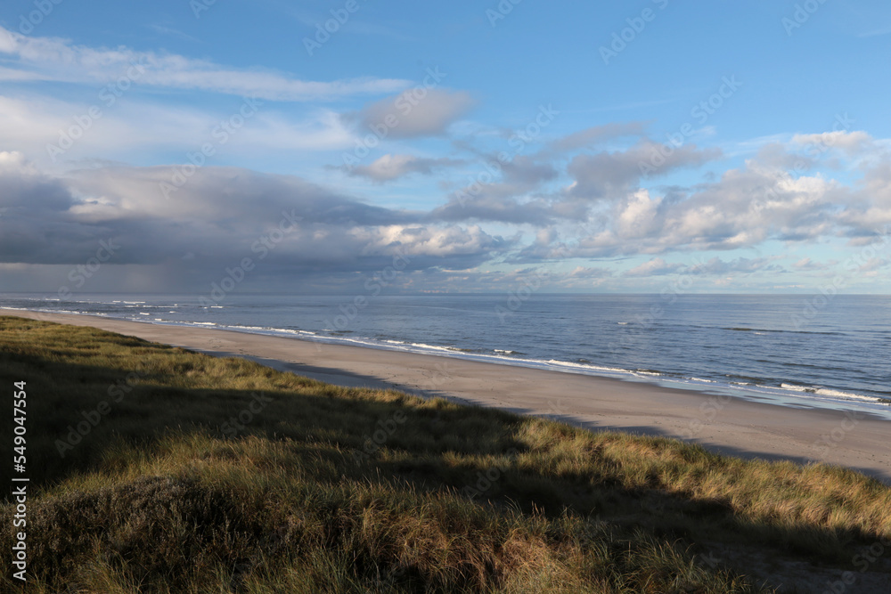Strand an der Nordsee Insel Sylt im Herbst