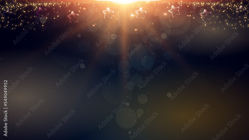 Christmas background of abstract glitter lights