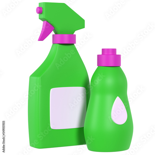Cleaning products 3D icon