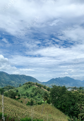 landscape of mountain in countryside.