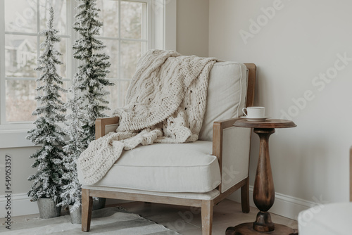 Cozy white winter home decor