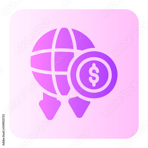 economic crisis gradient icon