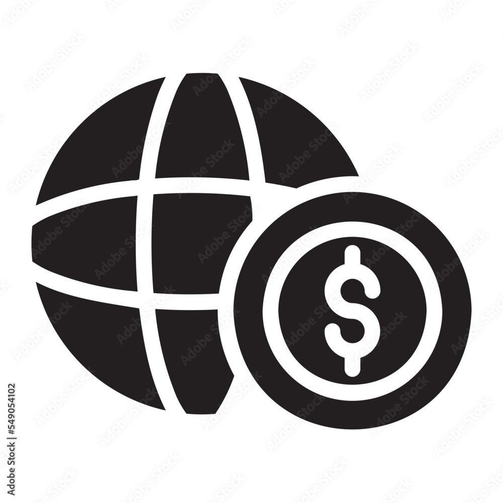 global economy glyph icon global economy glyph icon