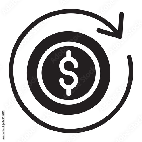refinancing glyph icon