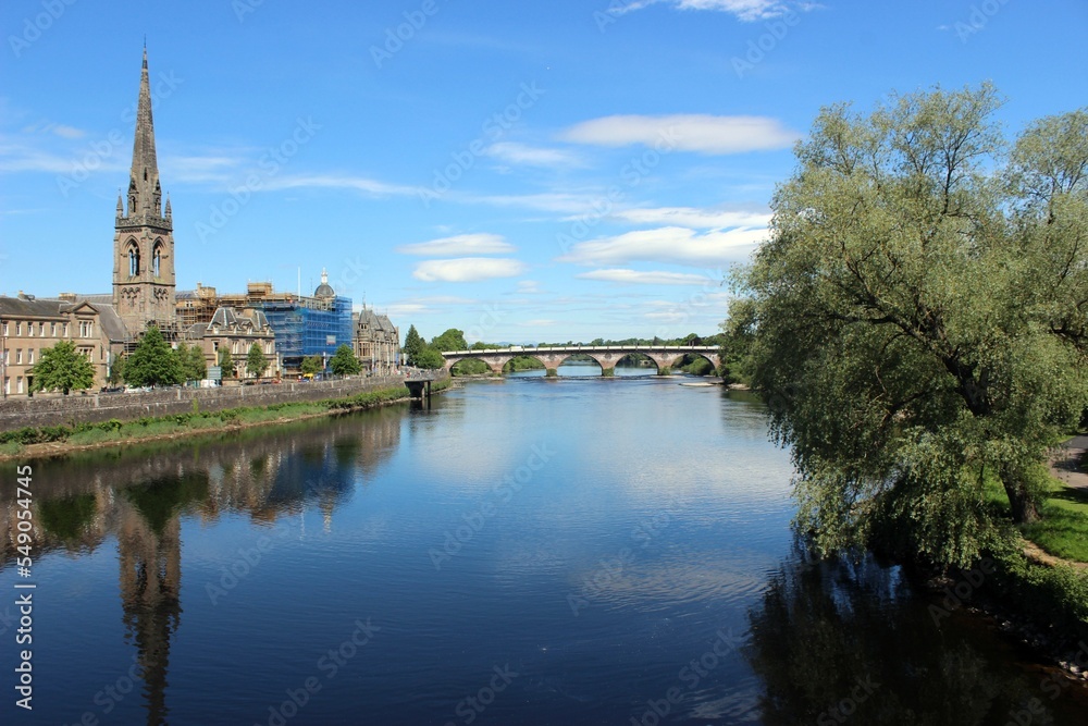 River Tay at Perth, Scotland.