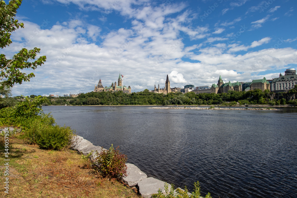View of the city of Ottawa and the Ottawa River from Hull, Quebec