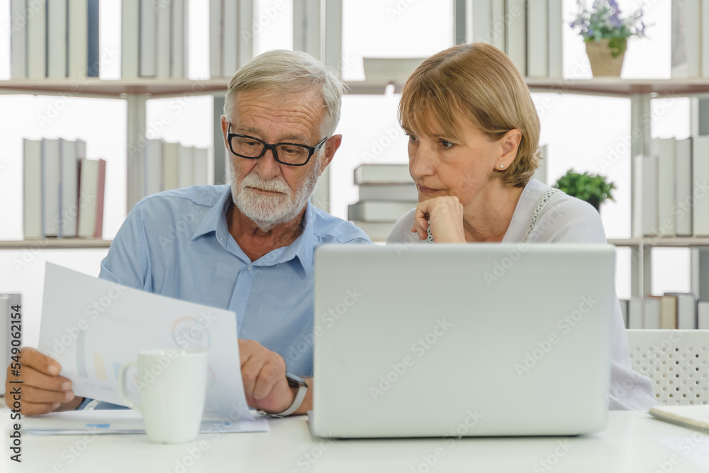 Mature married couple plan money invest for retired Mature married couple plan money invest for retired