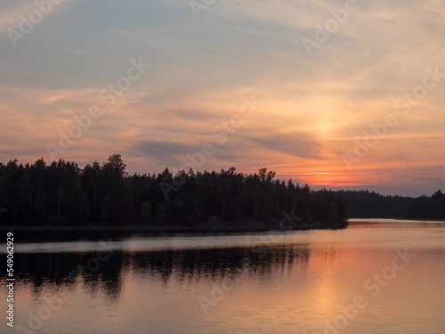 landscape with the setting sun © Maslov Dmitry