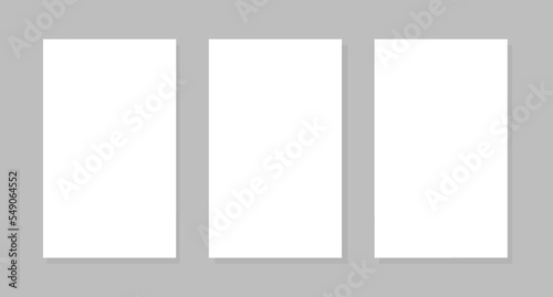 Blank white vertical banners