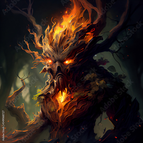 Fire elemental for trading card games