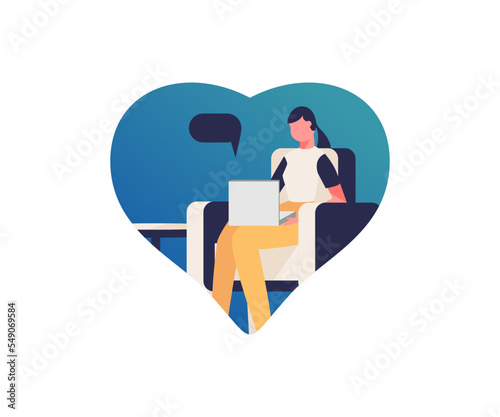 illustration of Love people work flat design 
