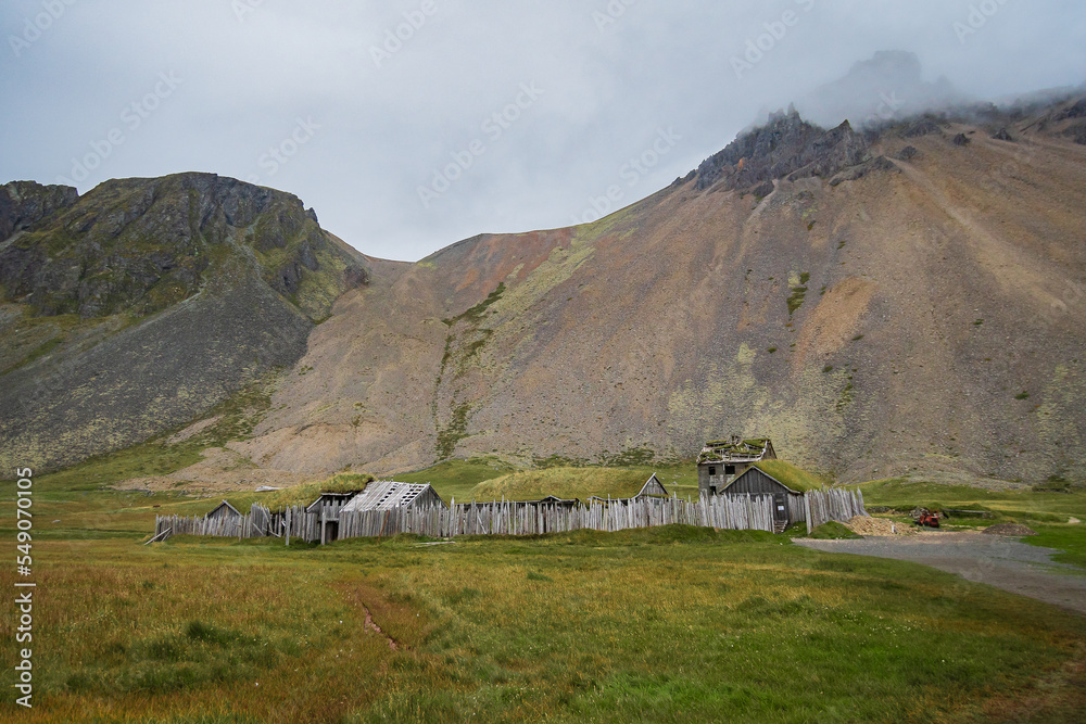 Landscape of the Viking Village of Srokksnes (Iceland)