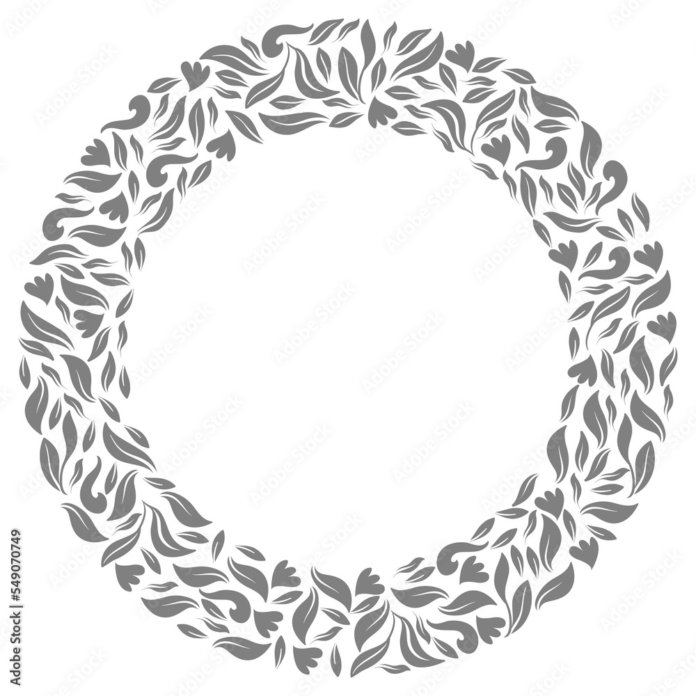 Leaf, Organic Image, Floral Composition Circle Shape for Ornate, Decoration or Graphic Design Element. Format PNG Leaf, Organic Image, Floral Composition Circle Shape for Ornate, Decoration or Graphic Design Element. Format PNG