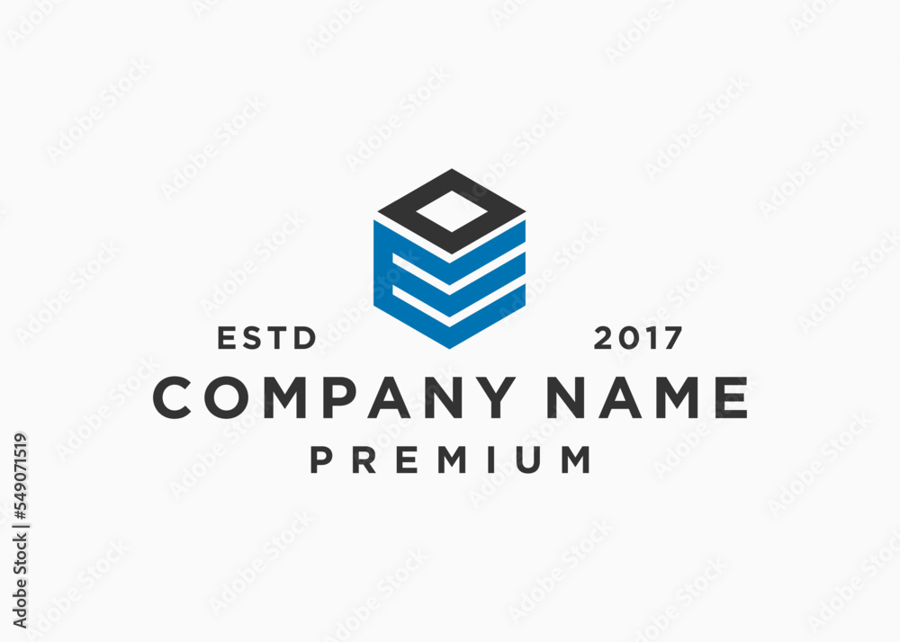 letter e hexagon logo design vector illustration template Stock Vector ...