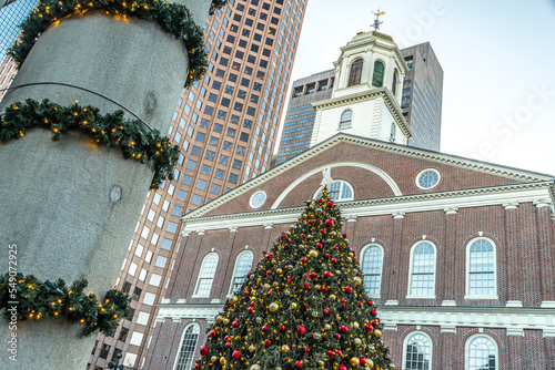 Christmas decorations in Boston