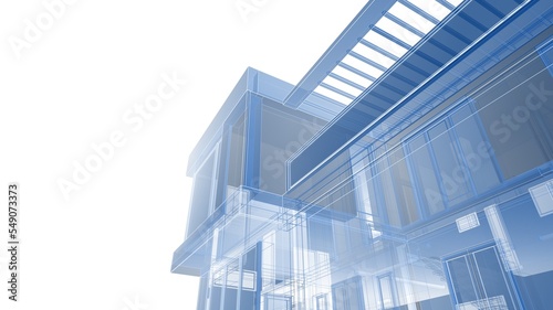 abstract modern architectural rendering 