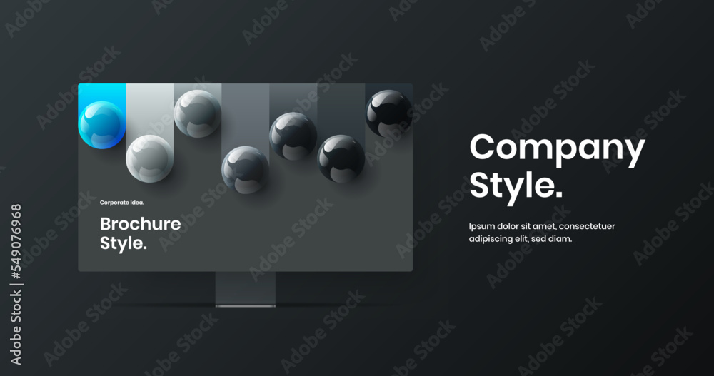 Original site design vector concept. Simple computer monitor mockup web project template.