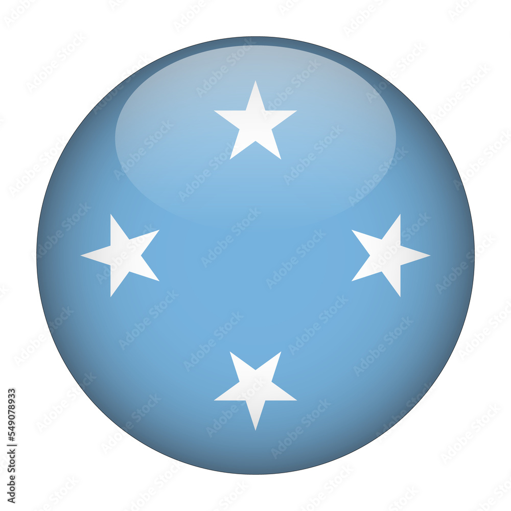 Micronesia 3D Rounded Flag with Transparent Background Micronesia 3D Rounded Flag with Transparent Background