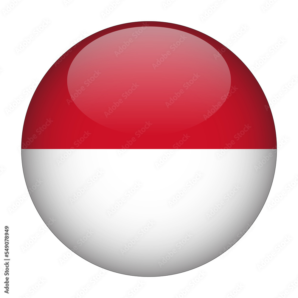 Monaco 3D Rounded Flag with Transparent Background Monaco 3D Rounded Flag with Transparent Background