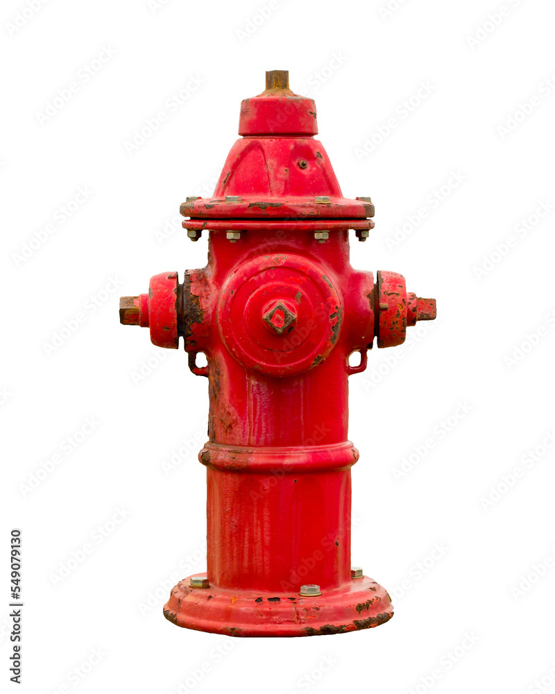Classic style and weathered fire hydrant isolated on white Classic style and weathered fire hydrant isolated on white