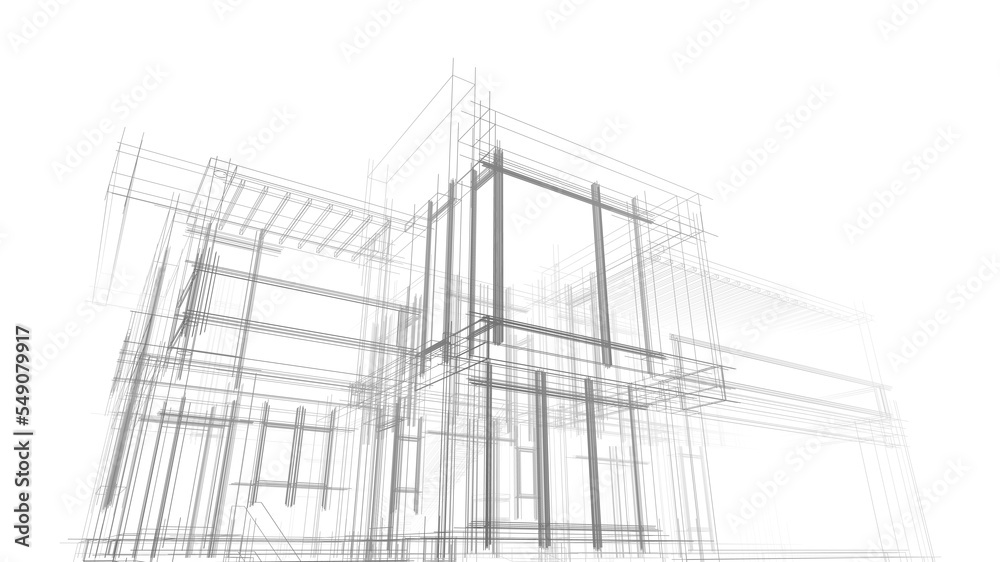 abstract modern architectural rendering

